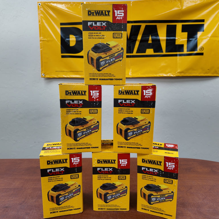 DeWalt 60V MAX 15Ah Batteries - 6 PACK - 1 Case - DCB615