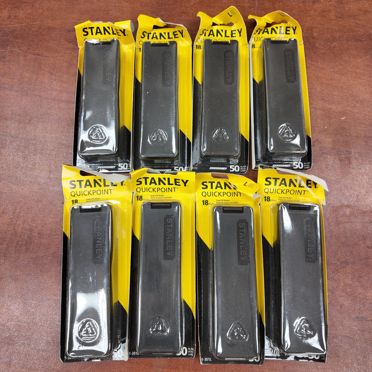Stanley Quick-Point Snap-Off Blades 18mm with Dispenser - Total 400 Blades - 11-301L