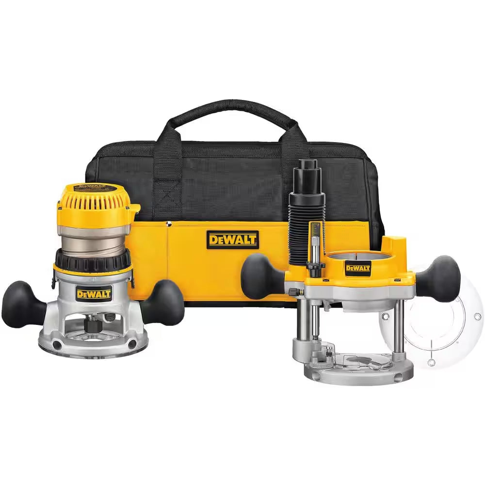 DEWALT 2-1/4 HP EVS Fixed/Plunge Router Combo Kit – DW618PKB