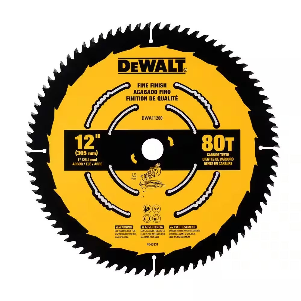 DeWalt 12-inch Fine Finish Saw Blade 80T - DWA11280