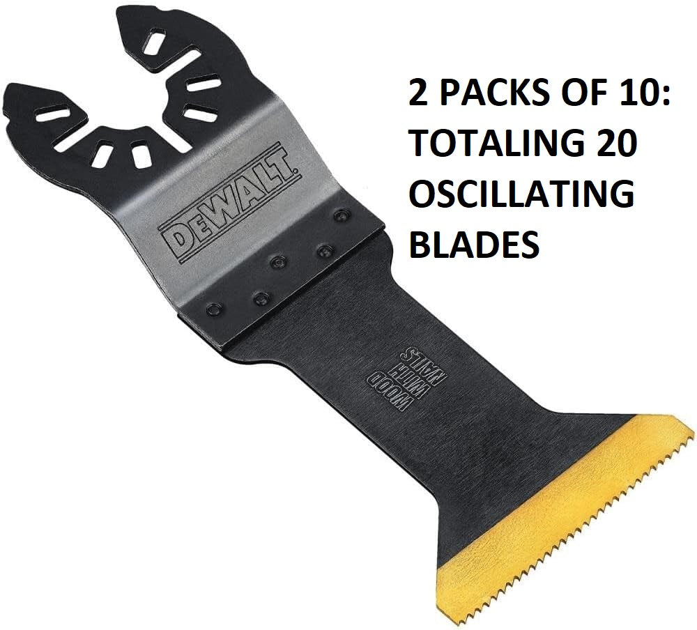 DeWalt 20-PACK of Oscillating Blades for Wood with Nails, Titanium Nitride Coated - DWA4204B (#1)