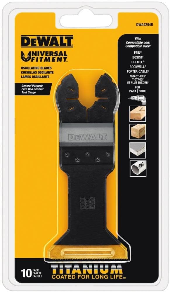 DeWalt 20-PACK of Oscillating Blades for Wood with Nails, Titanium Nitride Coated - DWA4204B (#2)