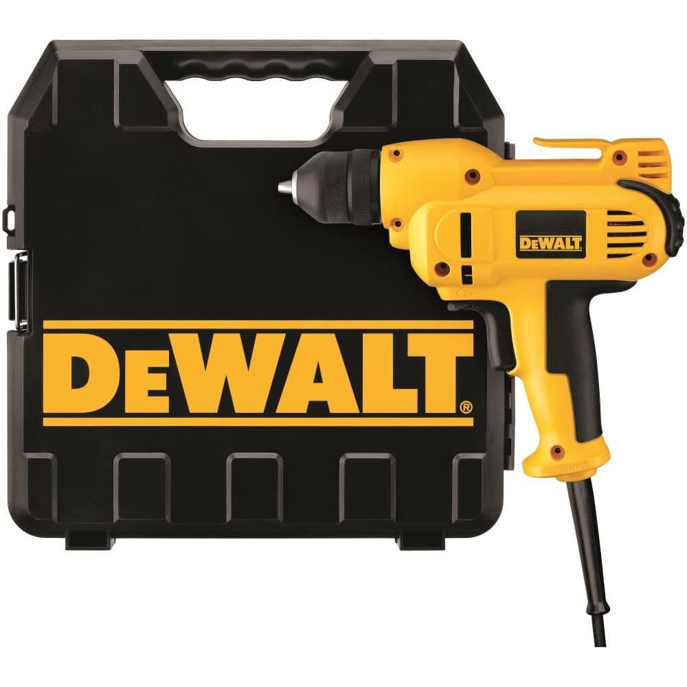 DeWalt 3/8 in. VSR Mid-Handle Drill Kit with Keyless Chuck - DWD115K