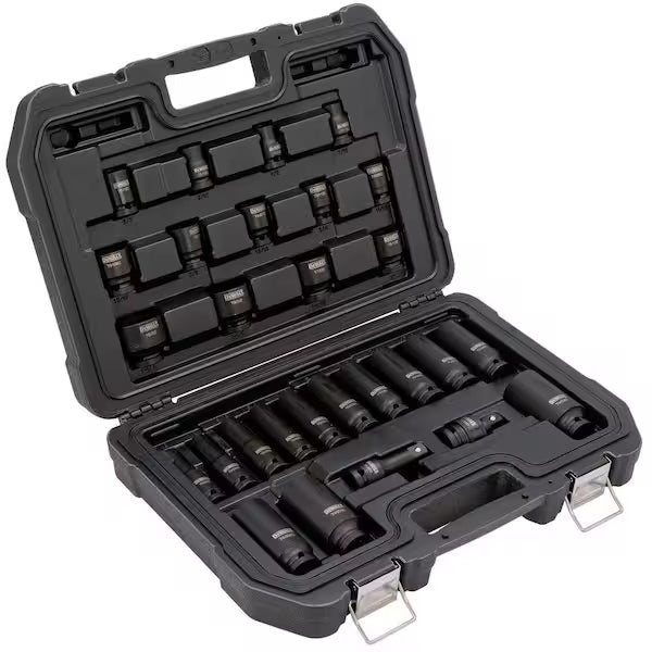 DeWalt 28pc 1/2-inch dr. Standard & Deep Impact Socket Set 6 PT - DWMT19244