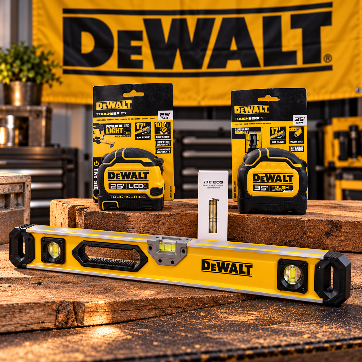 Bright Ideas Start with Precise Measures - DeWalt & Olight Bundle