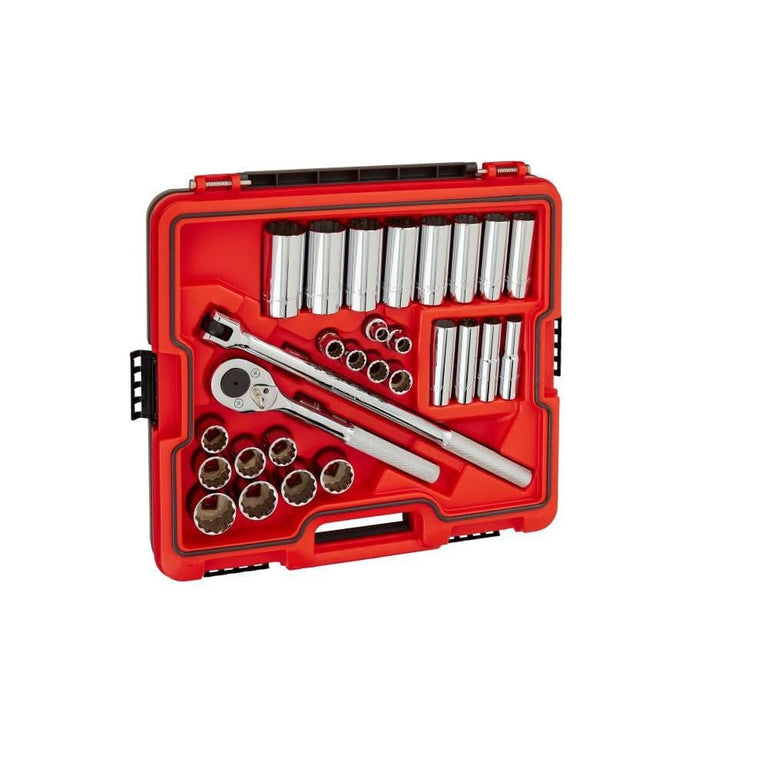Proto 1/2-inch Drive 12-Point Socket Set (30 pc.) - J54130T