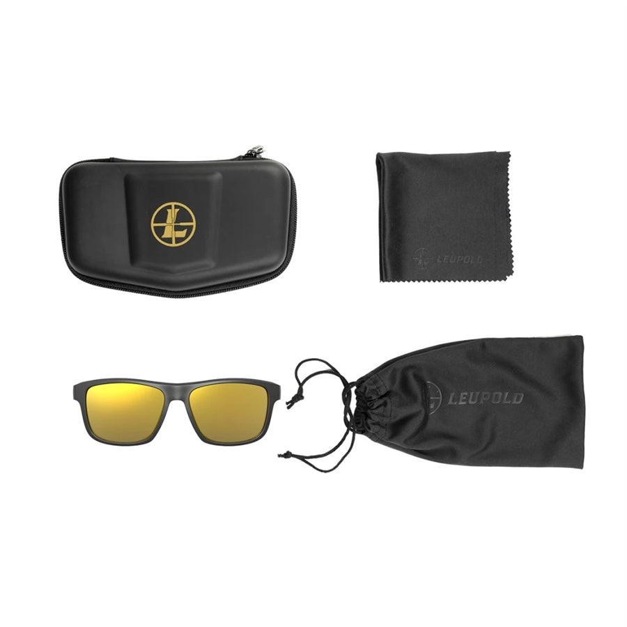 Leupold Katmai Sunglasses, Matte Black Frame, Orange Mirror Lenz, Polarized - 179631