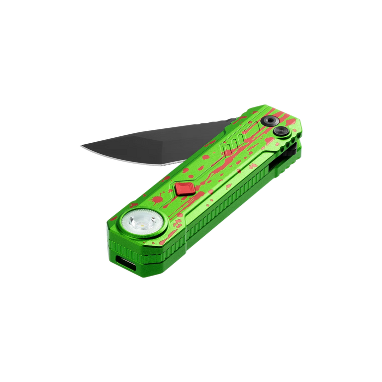 Olight OKNIFE LK Zombie Green Folding Knife + Rechargeable Flashlight