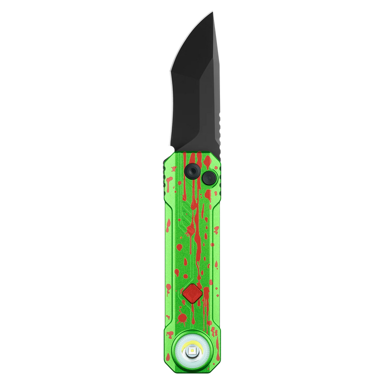 Olight OKNIFE LK Zombie Green Folding Knife + Rechargeable Flashlight