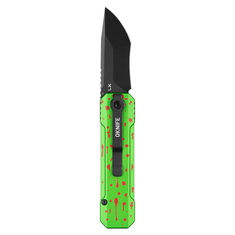 Olight OKNIFE LK Zombie Green Folding Knife + Rechargeable Flashlight