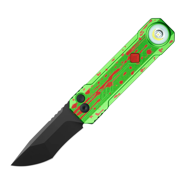 Olight OKNIFE LK Zombie Green Folding Knife + Rechargeable Flashlight
