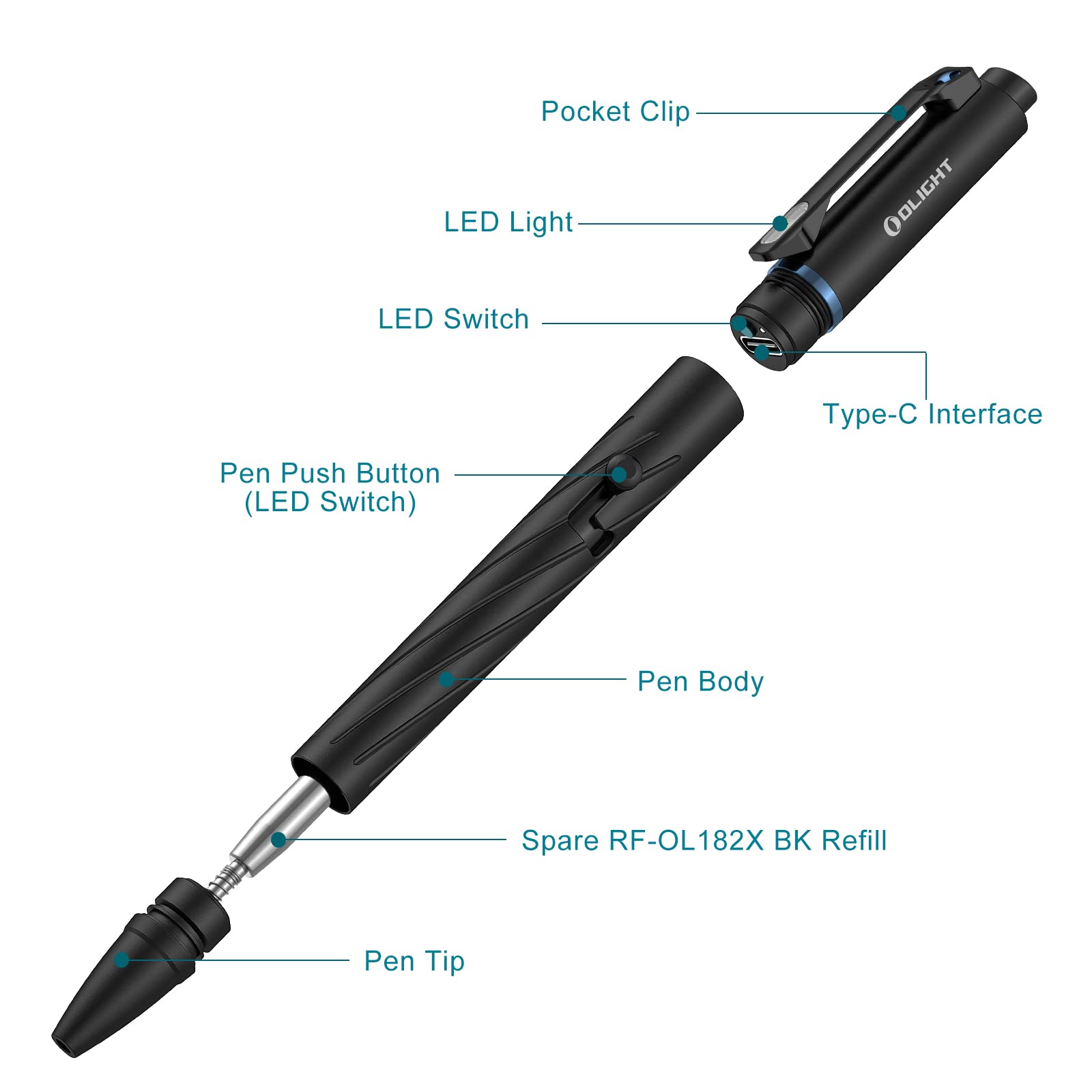 O-Light O'Pen Pro LED Penlight with Laser Pointer