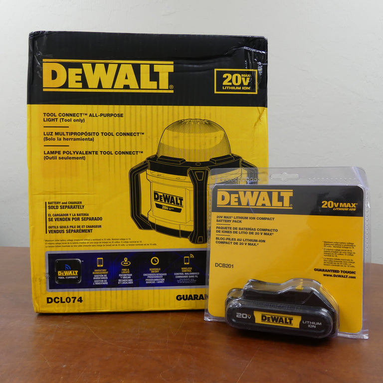 DeWalt 20V MAX Tool Connect All-Purpose Light with DCB201 Battery - DCL074