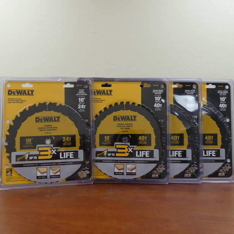 DeWalt 10-inch Cirular Saw Blades - DWA11024 & DWA11040
