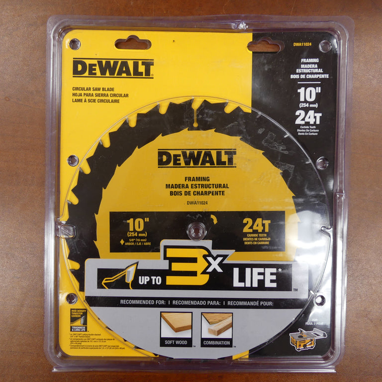 DeWalt 10-inch Cirular Saw Blades - DWA11024 & DWA11040