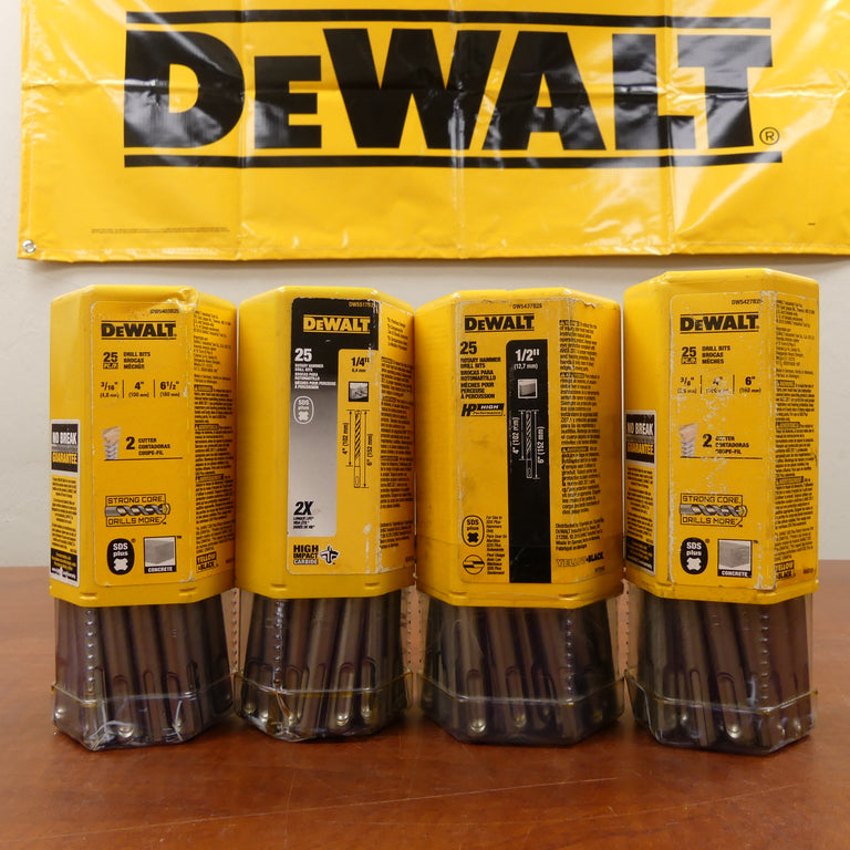 DeWalt Rock Carbide SDS Plus Rotary Hammer Drill Bits (100-Pack Variety of Sizes) (#2)