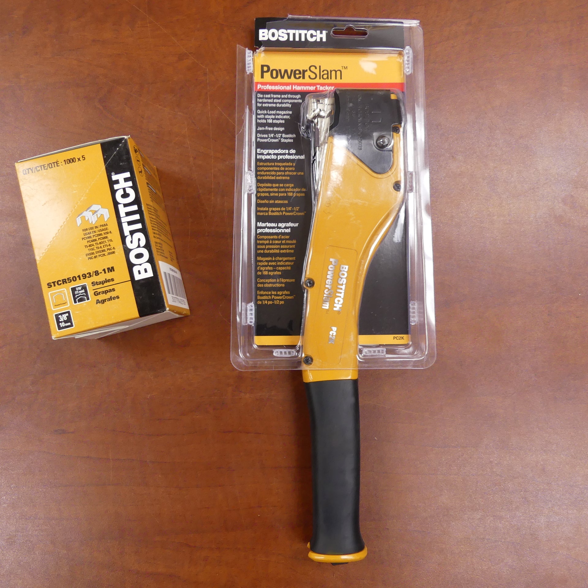 Bostitch Power-Slam Professional Hammer Tacker with 5,000 Staples - PC2K