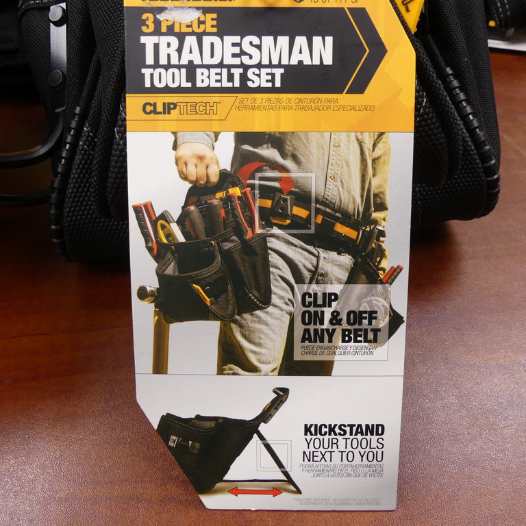 TOUGHBUILT Heavy-Duty Tool Belt Set with Reloadable Utility Knife ...