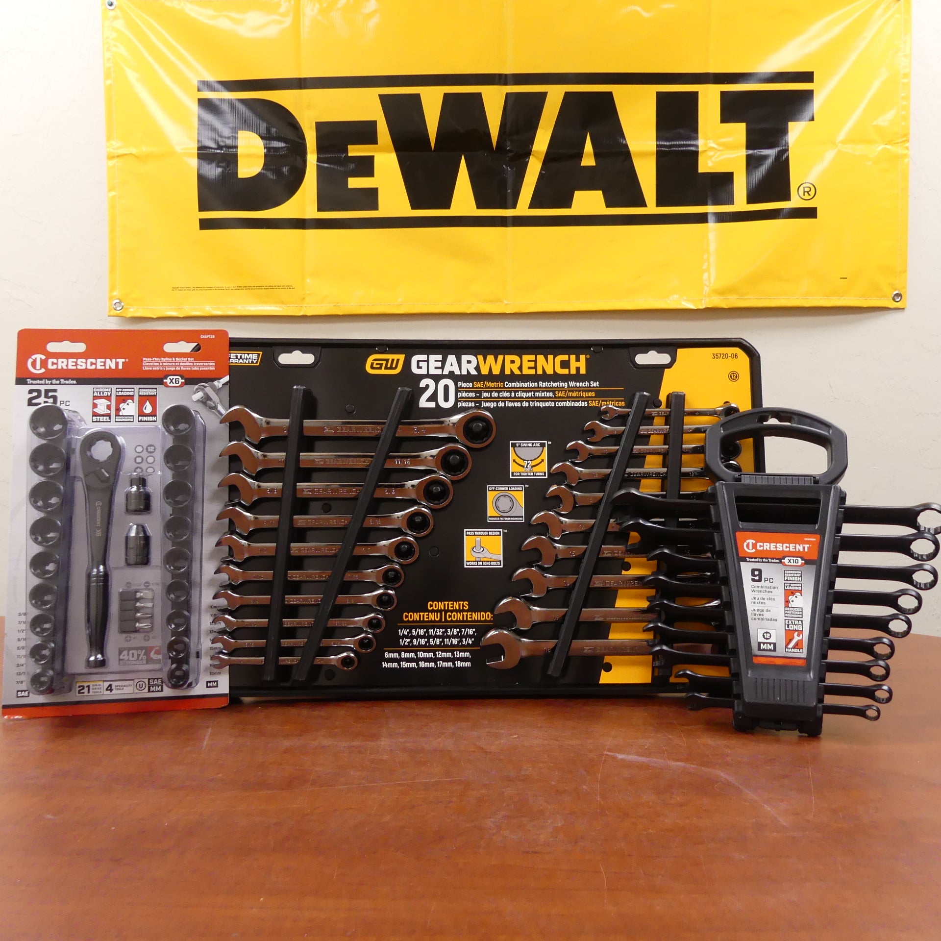 Crescent & Gear Wrench Professional Wrench Set