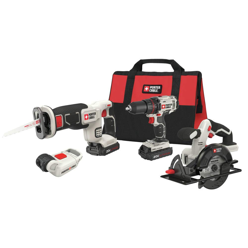 Porter-Cable 20V MAX Cordless 4-Tool Combo Kit - PCCK616L4