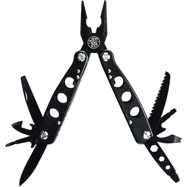 Smith & Wesson 15 Function Multi-Tool, Black Stainless Steel Handles - SWMT1CP