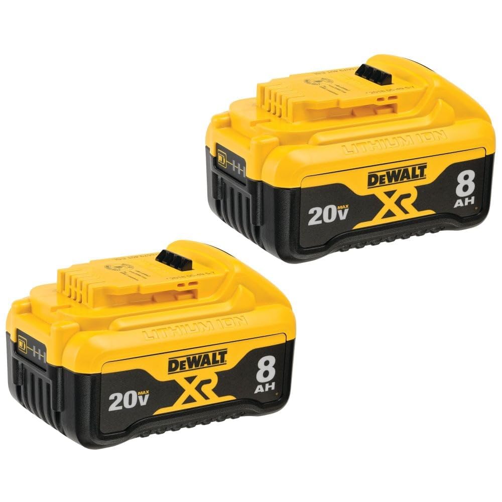 DeWalt 20V MAX 8Ah Batteries (2 Pack) - DCB208-2