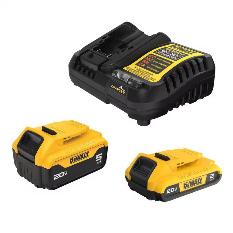 DeWalt 20V MAX 5Ah & 2Ah Battery Starter Kti - DCB225-2C