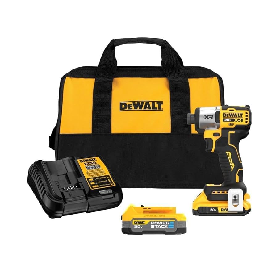 DeWalt 20V MAX 3-Speed 1/4 in. Impact Driver with Powerstack Kit - DCF845D1E1