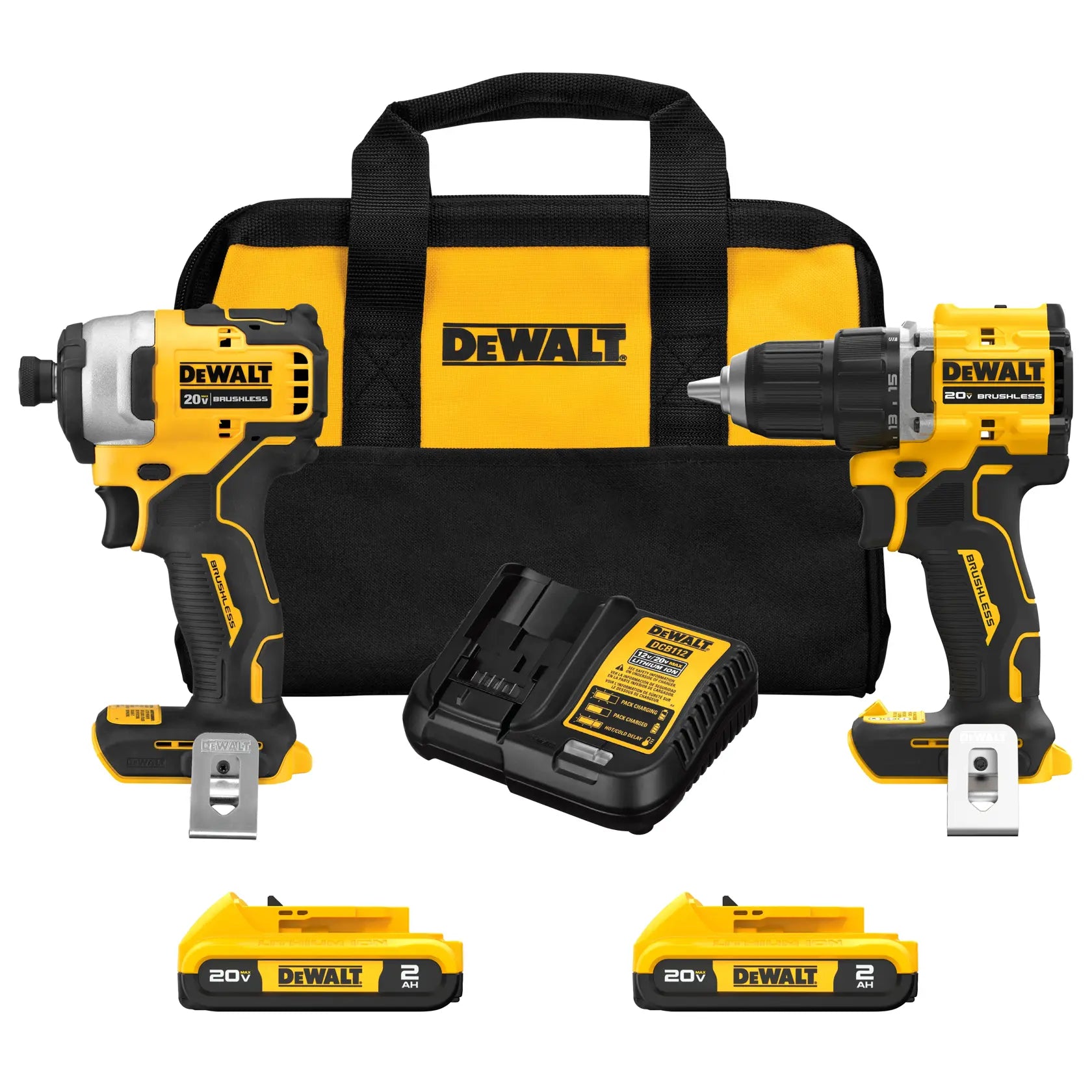 DeWalt 20V MAX Drill/Driver and Impact Driver Combo Kit - DCK265D2