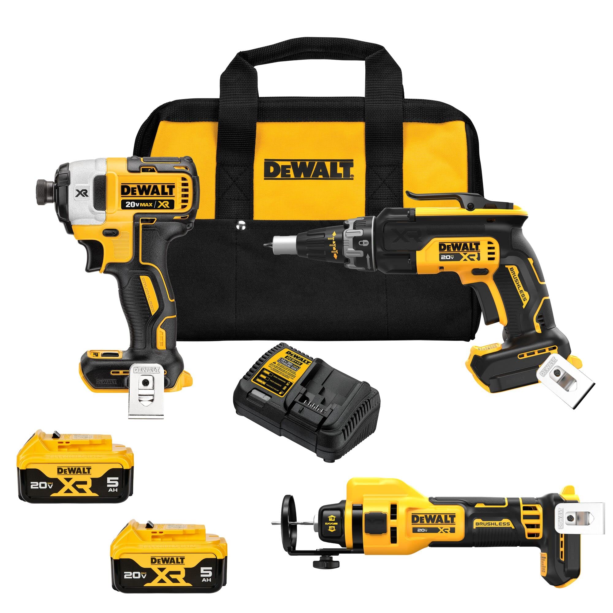 DeWalt 20V MAX 3-Tool Drywall Combo Kit - DCK303P2