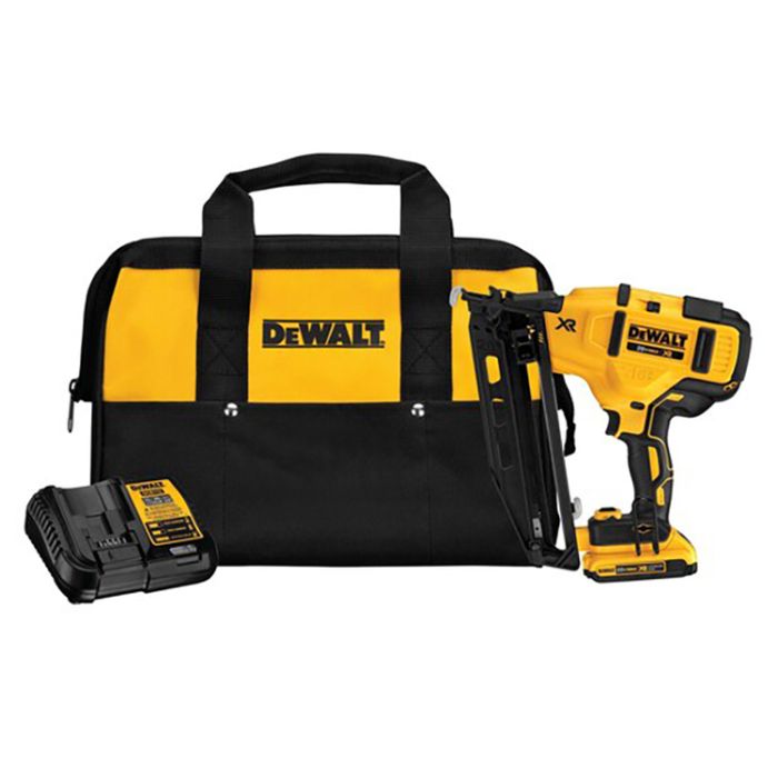 DeWalt 20V MAX 16 GA Angled Finish Nailer Kit - DCN660D1