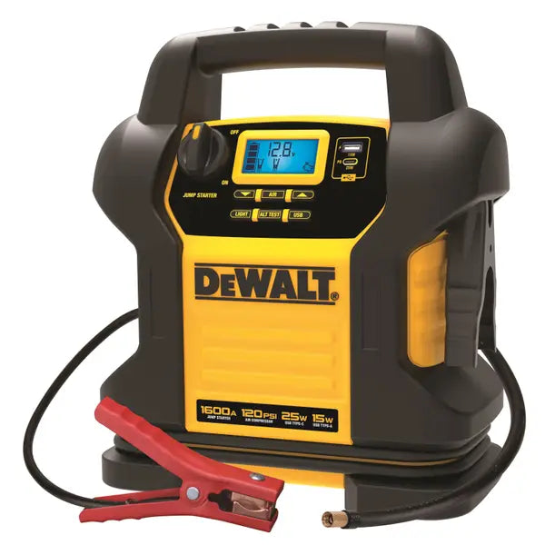DeWalt 1600 Peak Amp Jump Starter with Digital Compressor and USB Power Bank - DXAEJ14