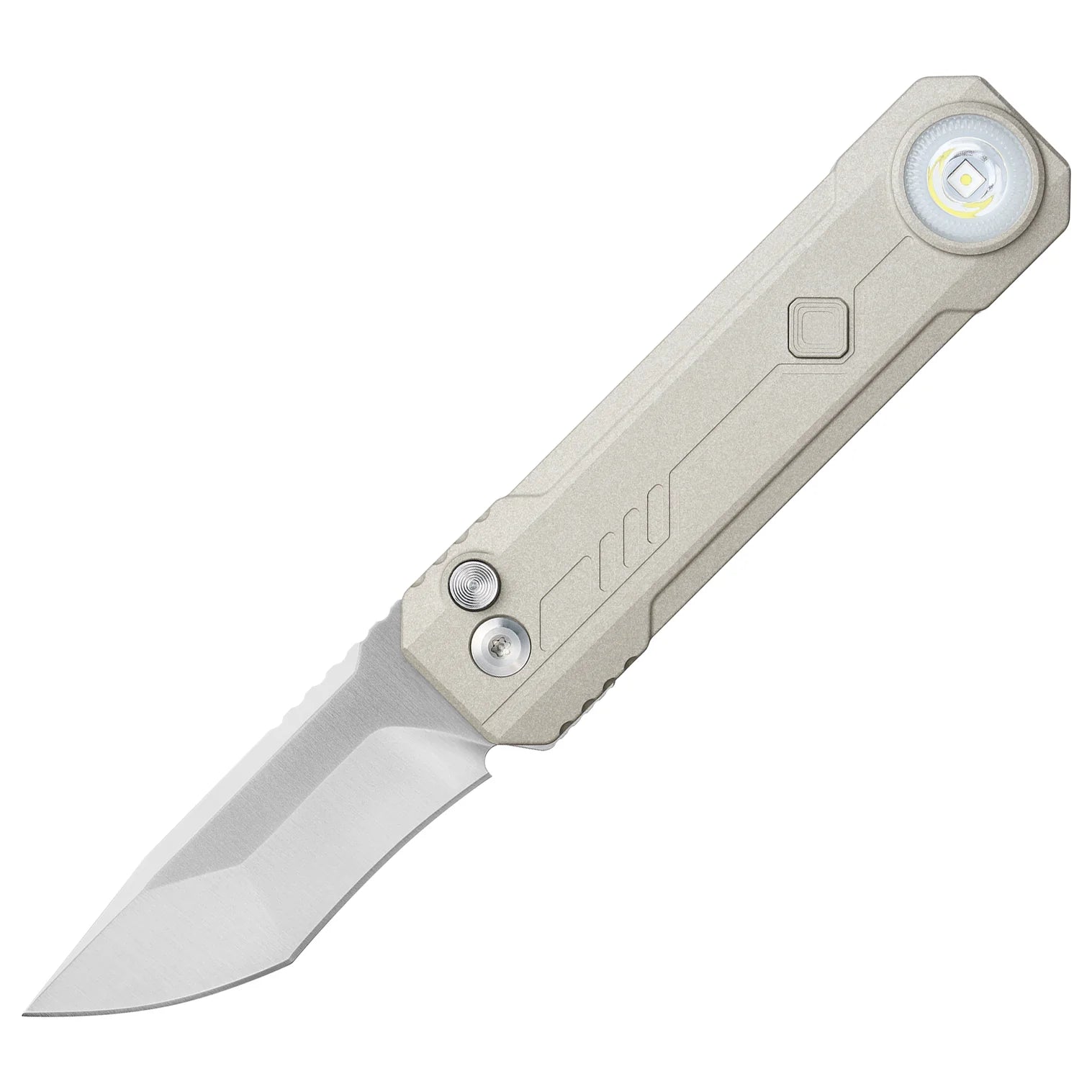 Olight OKNIFE LK Desert White Folding Knife + Rechargeable Flashlight