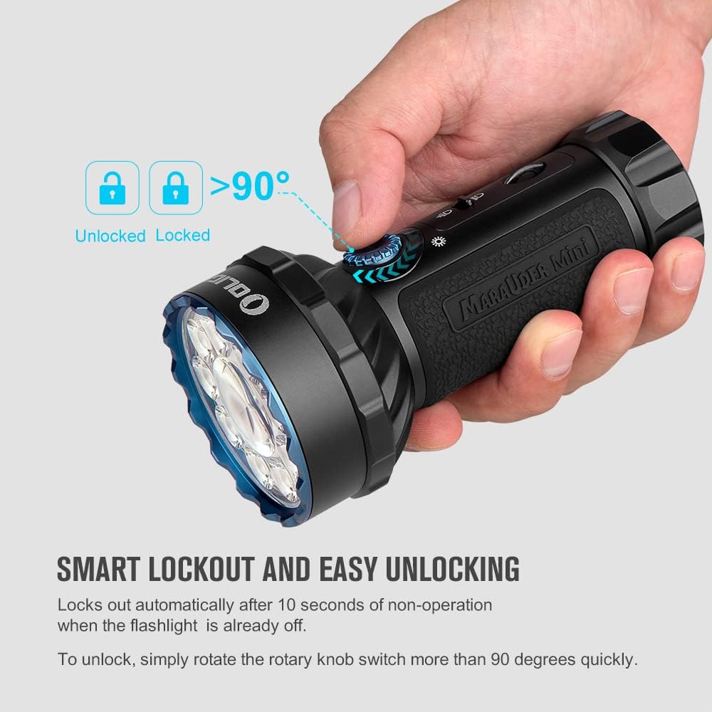 Olight Marauder Mini 7,000-Lumen Rechargeable Flashlight with 30L Tactical Backpack