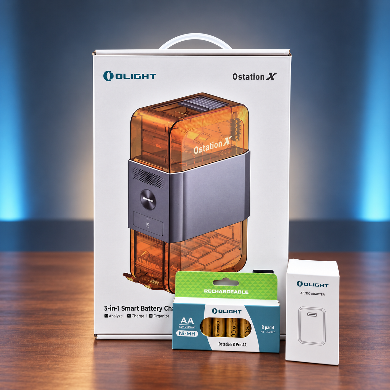 Olight Ostation X 3-in-1 Smart Battery Charger Bundle