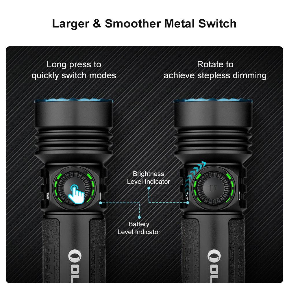 Olight Seeker 4 Pro 4,600-Lumen Rechargeable Flashlight + Olight Tote Bag
