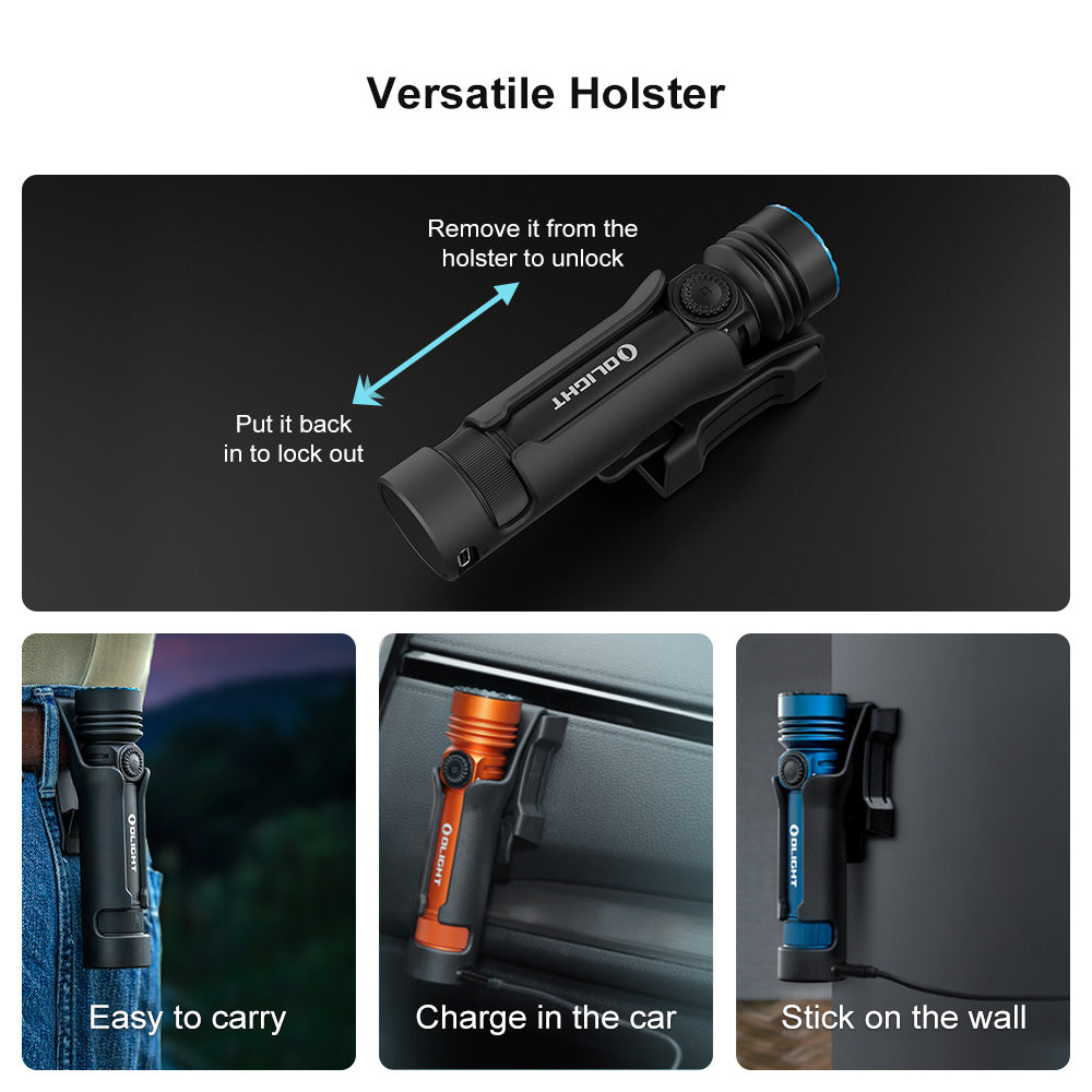 Olight Seeker 4 Pro 4,600-Lumen Rechargeable Flashlight + Olight Tote Bag