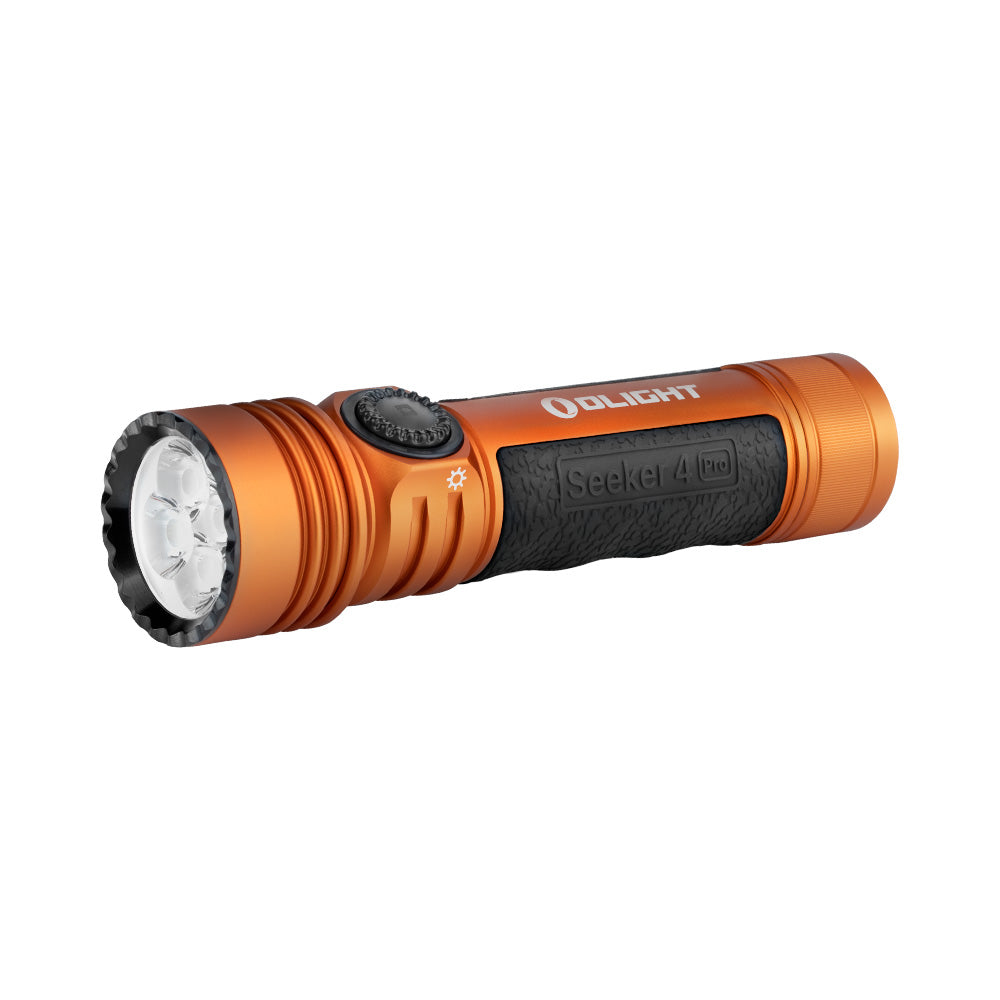 Olight Seeker 4 Pro 4,600-Lumen Rechargeable Flashlight (Orange)
